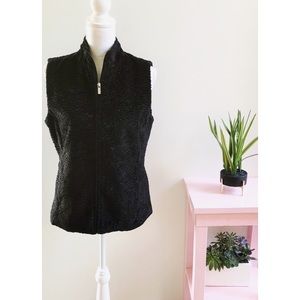 Golf Vest Fuzzy Black EP Pro Size Medium